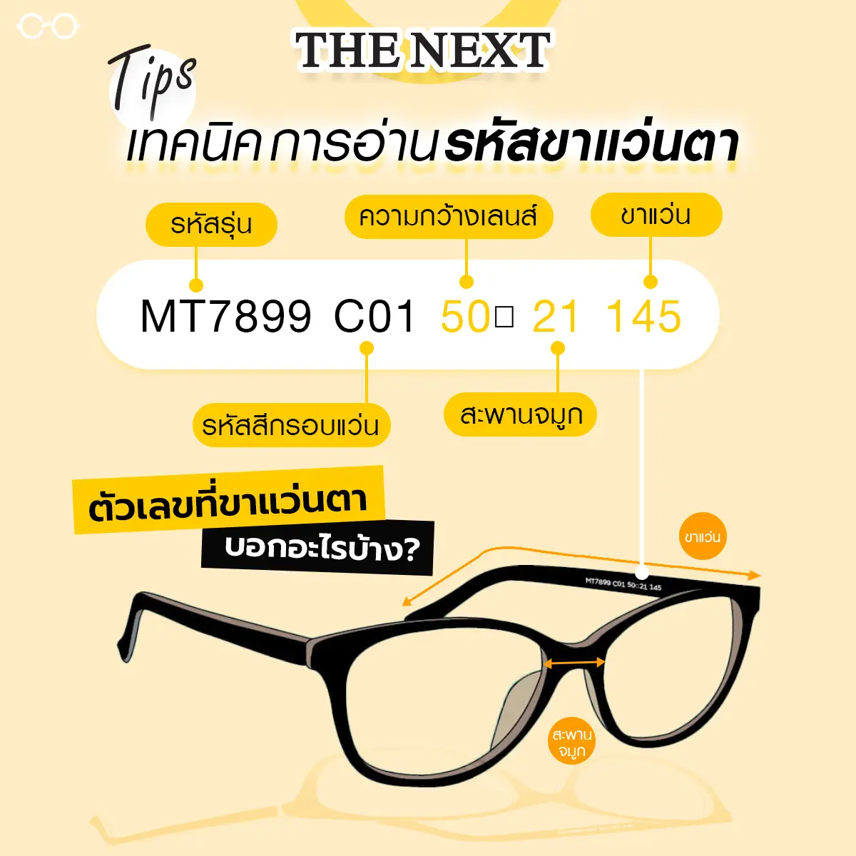 เทคนิคการอ่านรหัส ขาแว่นตา