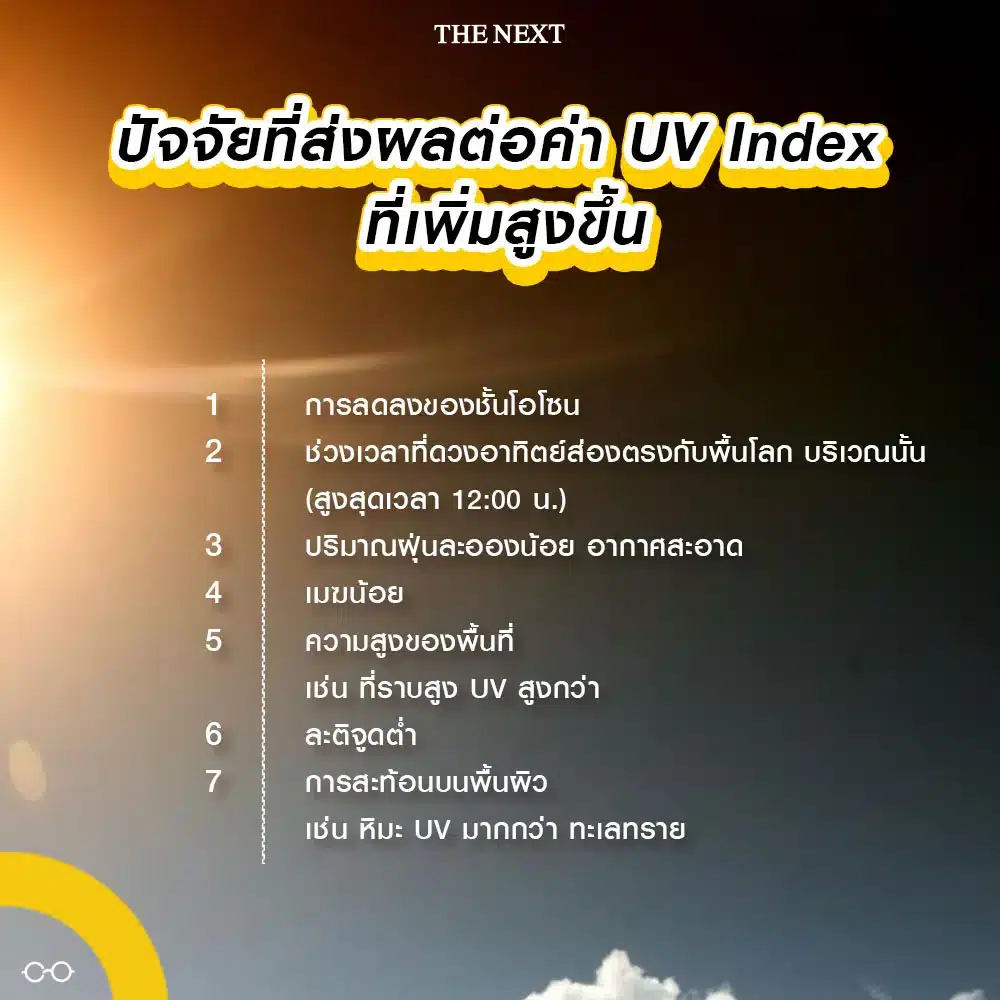 ปัจจัยที่ UV Index สูงขึ้น?
